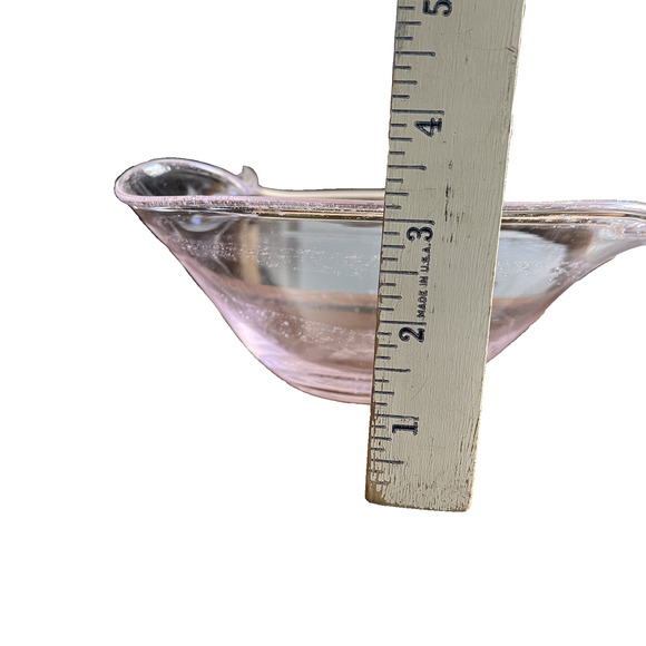 Villeroy And Boch Pink Depression Glass Trinket Dish Swirl/Teardrop Blown Glass - Picture 11 of 13